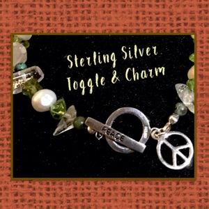 Peridot/Pearls/Sterling Bracelet